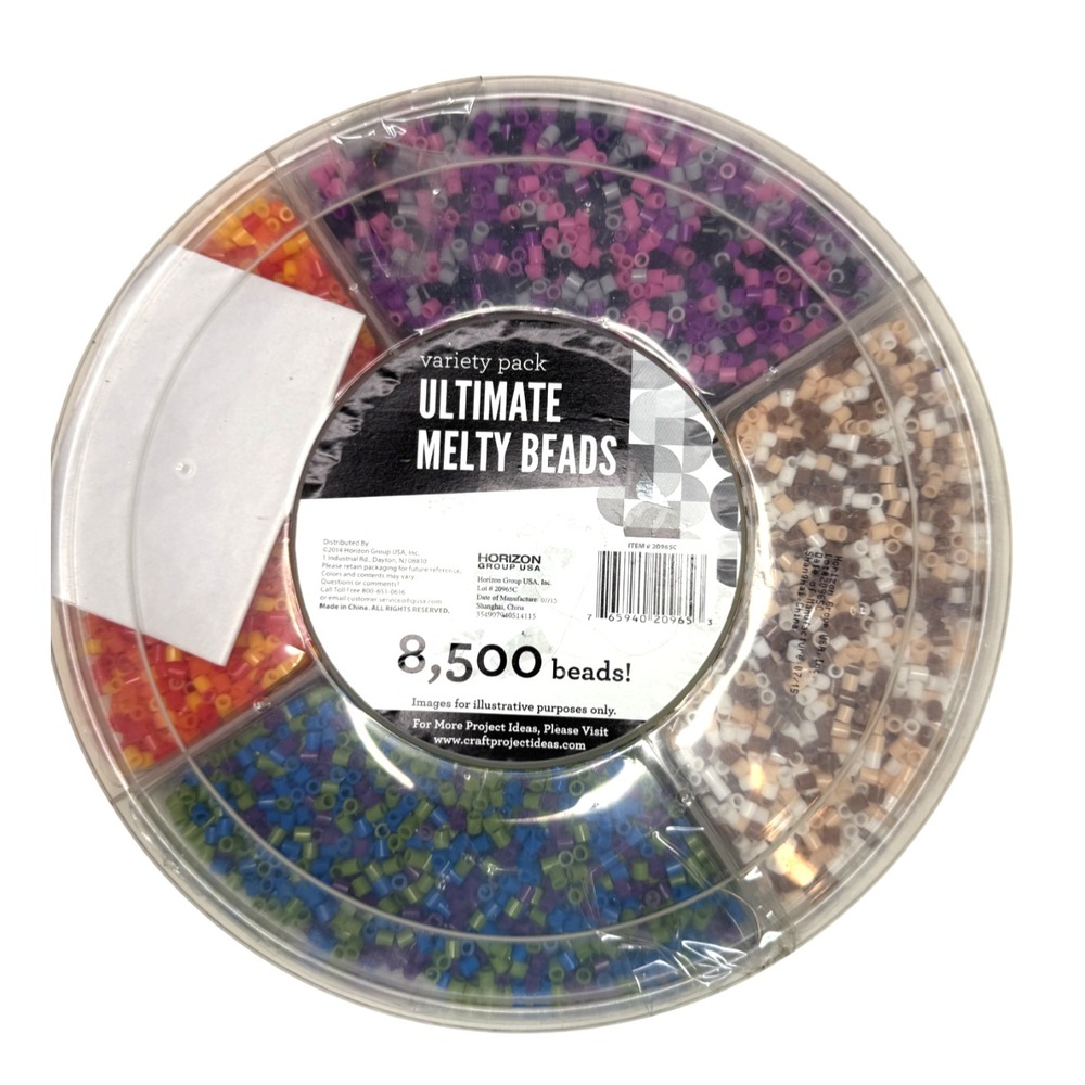 Ultimate Melty Beads Variety Pack 8,500 Beads Peg Boards Templates Craft Kit